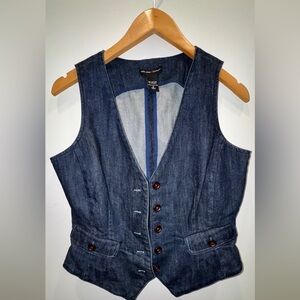 New York & Company Denim Vest Size 8 | Cotton Stretch elevated basics